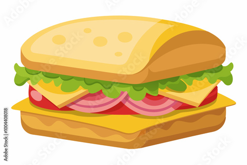 Vector illustration of sandwich and bread design