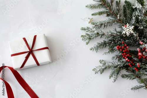 Christmas Decorations On White Background