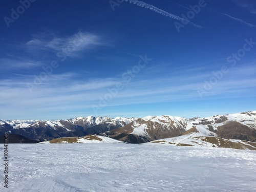 snow covered mountains