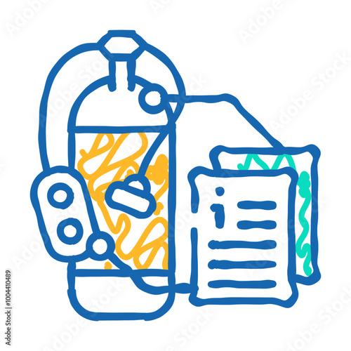 scuba diving instruction doodle icon sketch vector. scuba diving instruction sign. isolated symbol illustration