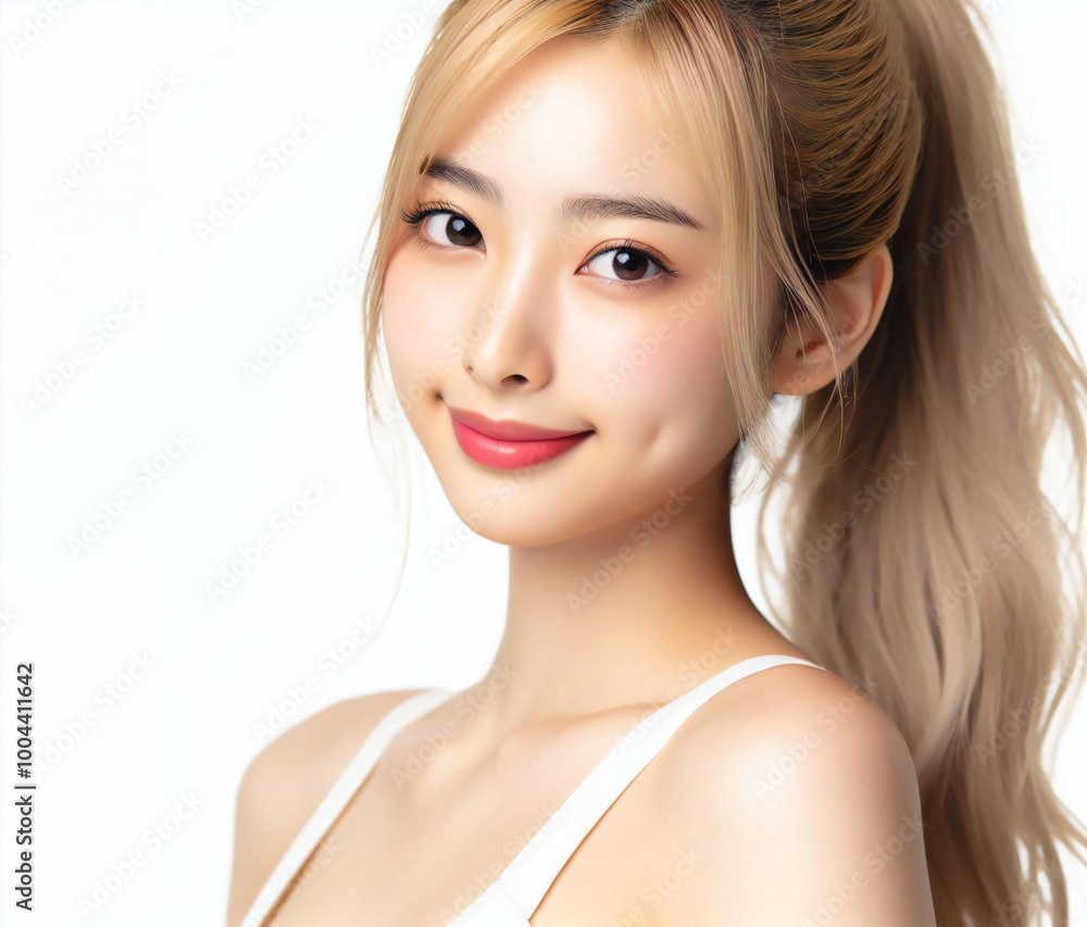 白い水着の美女 白い水着の美女