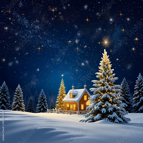 christmas tree in the night
