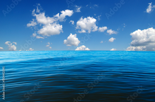 Blue sea water surface