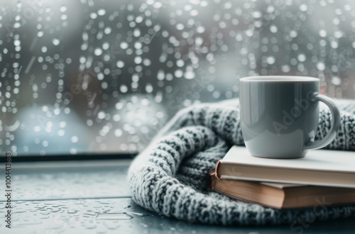 Cozy Winter Day With Books and Coffee