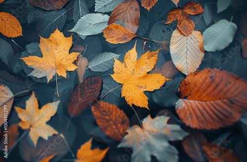 Autumn Leaves on the Forest Floor