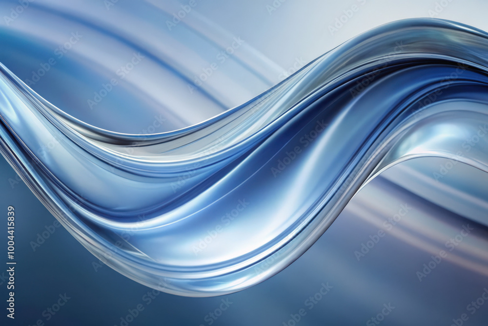 Flowing waves of translucent blue and silver grace the tranquil backdrop, evoking serenity and artistic elegance in motion. Generative AI Flowing waves of translucent blue and silver grace the tranquil backdrop, evoking serenity and artistic elegance in motion. Generative AI