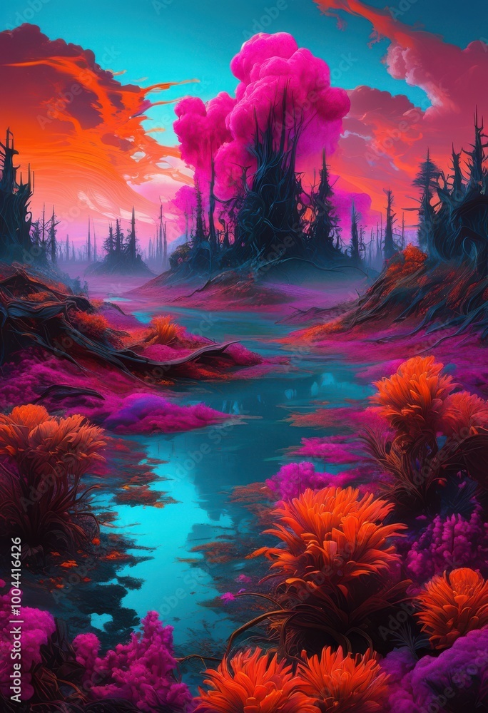 transformative pollution effects natural landscapes featuring drastically altered flora coexisting signs degradation, nature, environment, scenery, earth transformative pollution effects natural landscapes featuring drastically altered flora coexisting signs degradation, nature, environment, scenery, earth