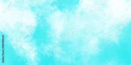 Abstract sky blue watercolor cloudiness, mist, or smog background. light blue sky with white background and blurred pattern. Vivid textured aquarelle painted art design background.	

