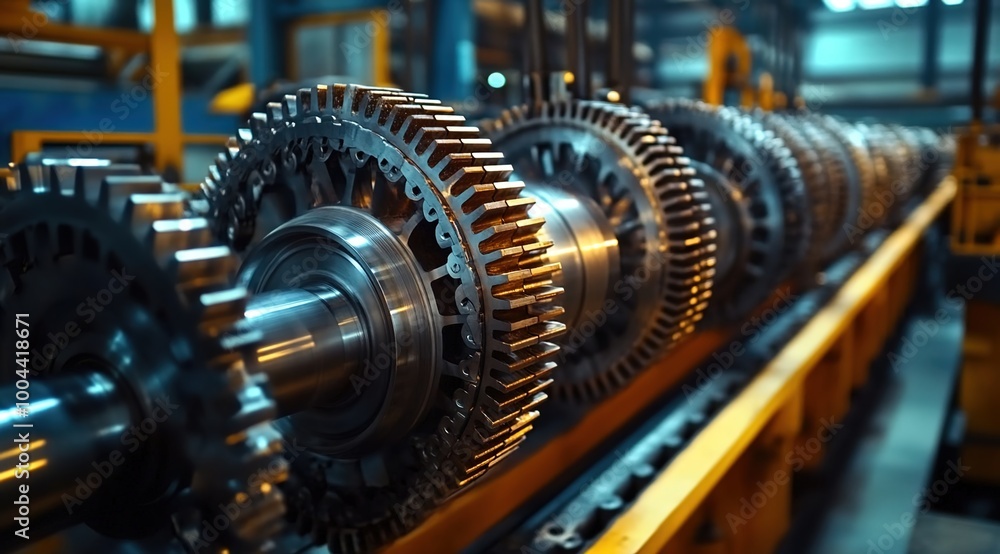 A factory production line with large gears and steel parts, representing the industrial theme of modern web design. A factory production line with large gears and steel parts, representing the industrial theme of modern web design.