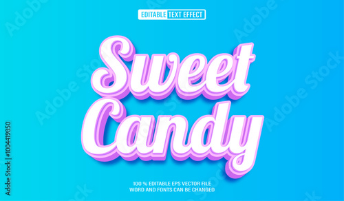 Editable 3d text style effect - Sweet Candy text effect Template