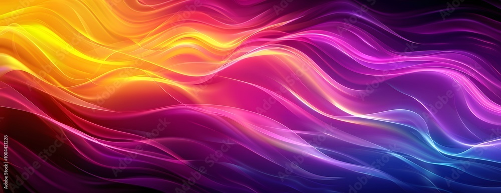 Obraz premium Abstract Colorful Wavy Lines Background