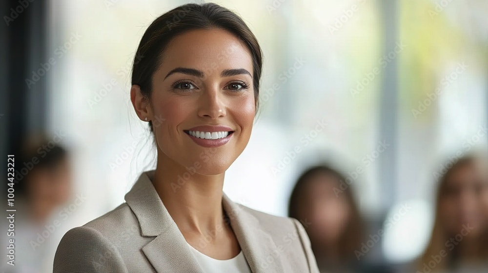 Confident Businesswoman in Professional Setting Confident Businesswoman in Professional Setting