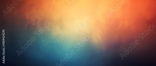 Abstract Grainy Texture Background with Orange and Blue Gradient