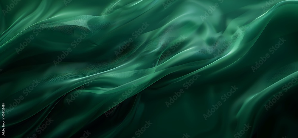 Abstract Green Fabric Waves with Noise Texture Abstract Green Fabric Waves with Noise Texture