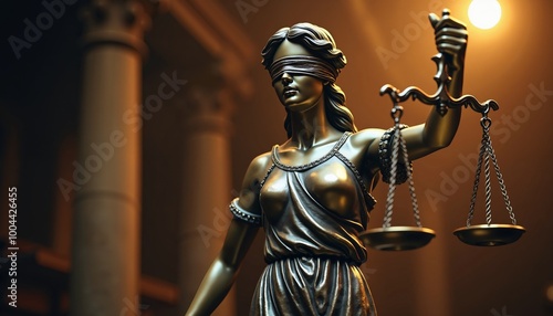 Wallpaper Mural Statue of Lady Justice, Symbol of Law and Justice, Goddess Themis, Fairness and Legal Concepts Torontodigital.ca