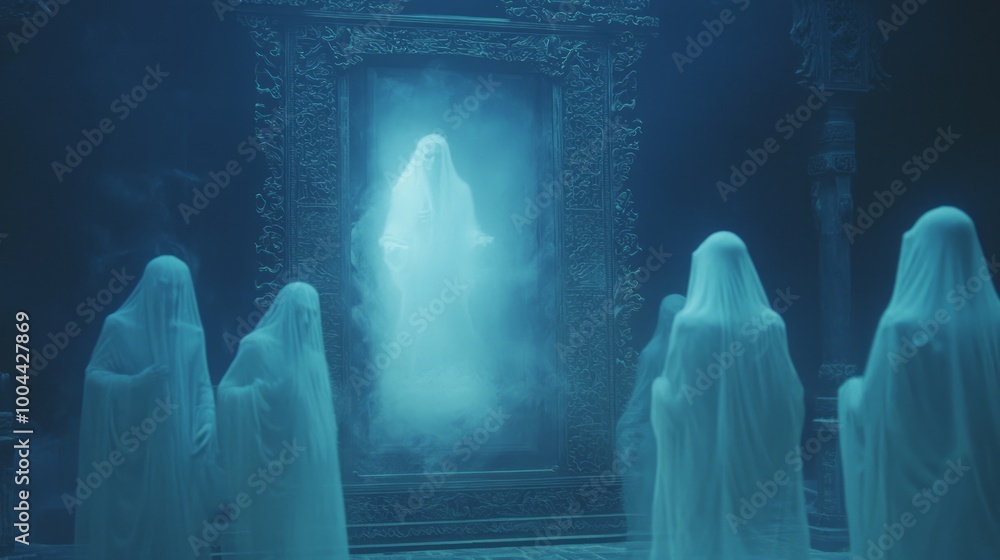 Eerie Ancient Chinese Curse: Haunted Mirror of Shadowy Figures in Dark Mythology Eerie Ancient Chinese Curse: Haunted Mirror of Shadowy Figures in Dark Mythology