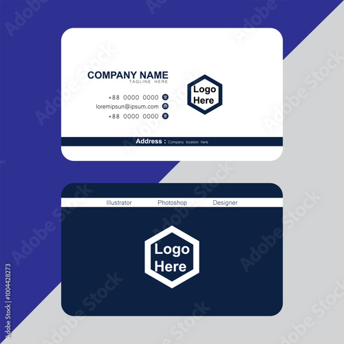 Professional and abstract business card template
