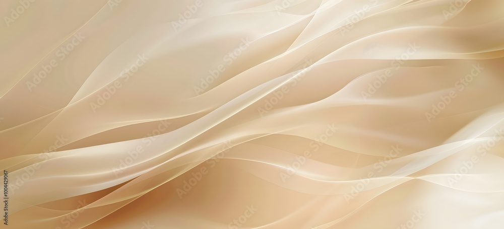 Obraz premium Abstract Beige Background with Soft Curves