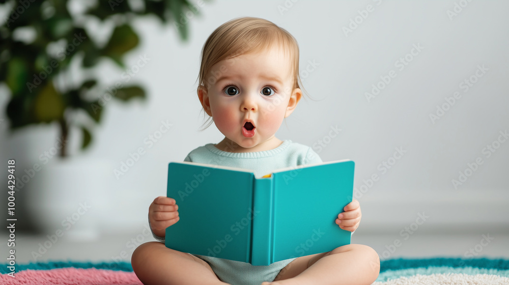 Surprised Baby with a Book Surprised Baby with a Book