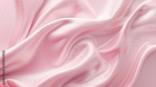 Soft Pink Satin Fabric Draped Background