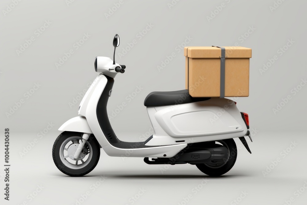 Food delivery motorcycle vehicle scooter. Food delivery motorcycle vehicle scooter.