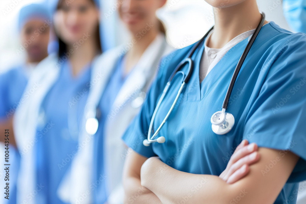 Photography of team of professional workers in a modern hospital. Photography of team of professional workers in a modern hospital.