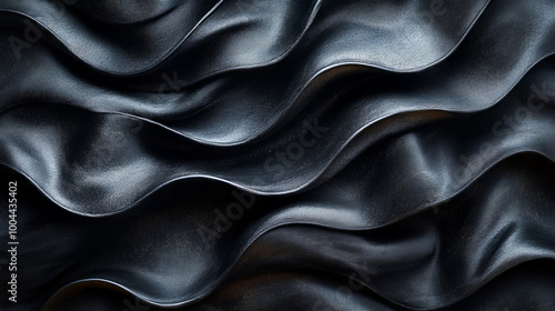 Abstract dark waves of fabric.