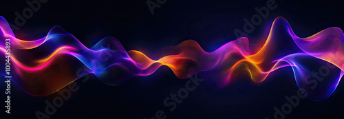 Vibrant color waves merge into a stunning dance. photo