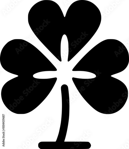 Cute Clover Design for Children's Art Projects