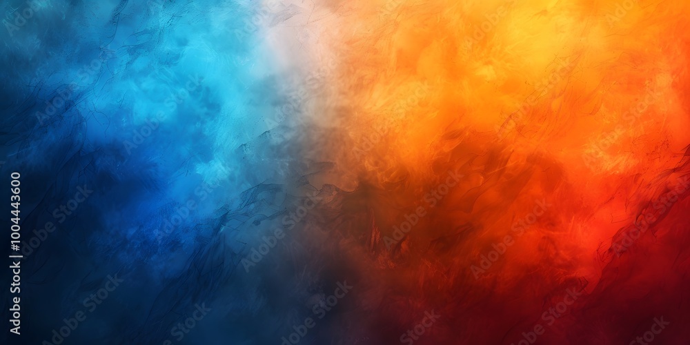 Obraz premium Abstract Impressionist Blue Red Gradient Background