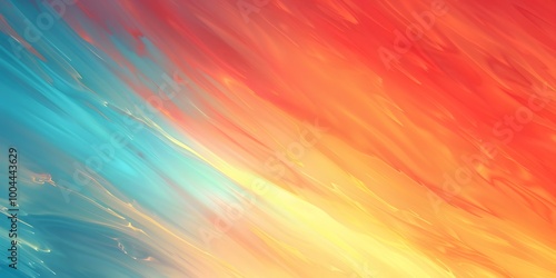 Abstract Blurred Gradient Background with Orange, Blue, and Red Tones