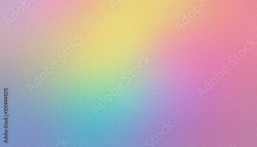 Vibrant abstract blurred gradient background with grainy texture effect, ideal for diverse design projects. Soft pastel palette creates a lively and airy ambiance