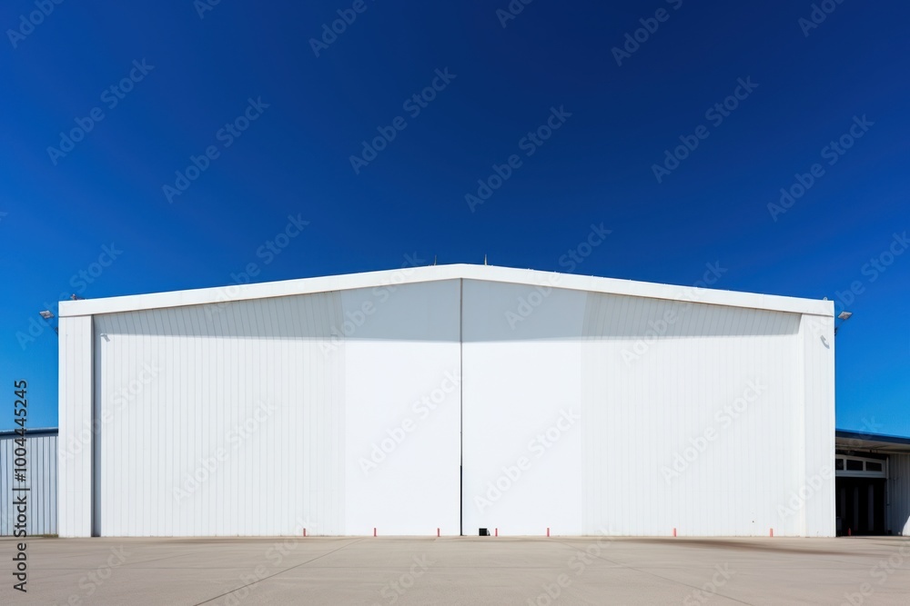 Hangar architecture building closed. Hangar architecture building closed.