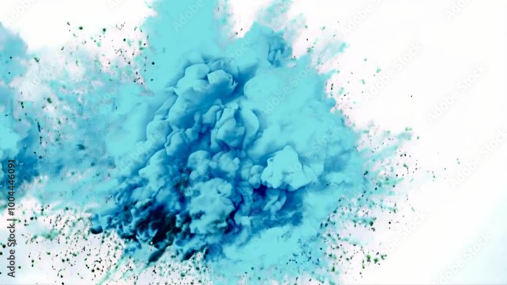 A vibrant blue explosion of color, resembling a cloud or smoke effect. A vibrant blue explosion of color, resembling a cloud or smoke effect.