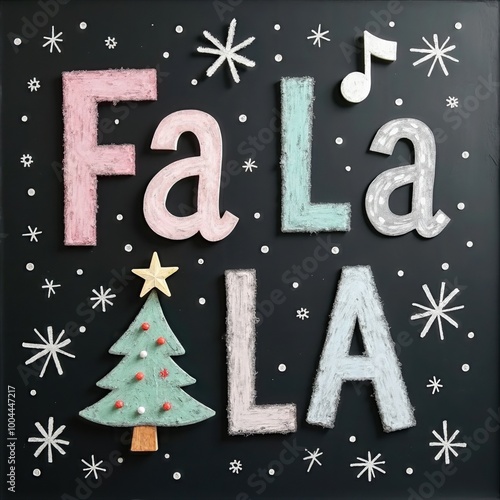 Festive FaLaLa Typography photo