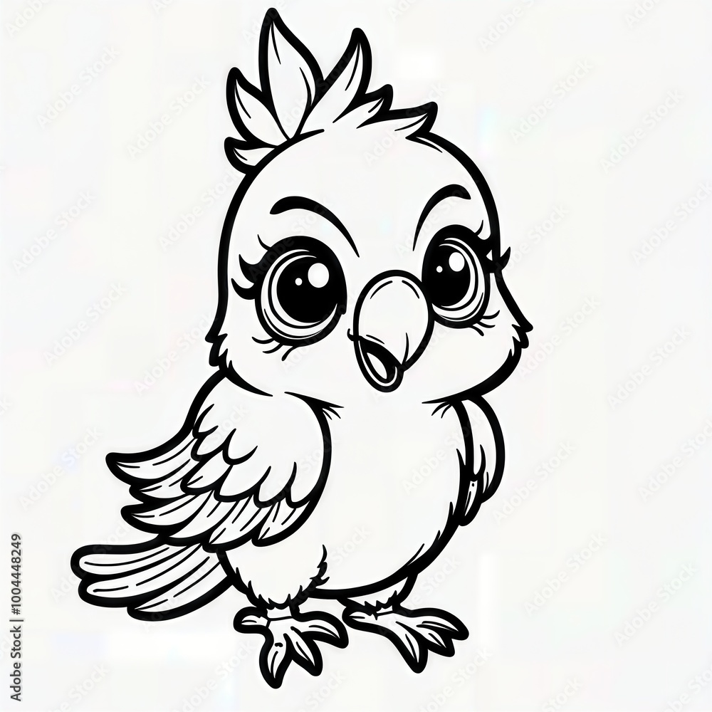 Cute Baby Parrot Coloring Page Cute Baby Parrot Coloring Page