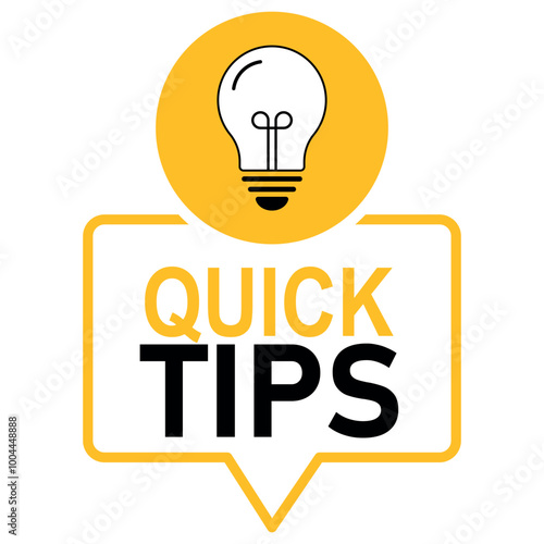 Quick Tip Icons- Vector Symbols for Easy Guidance