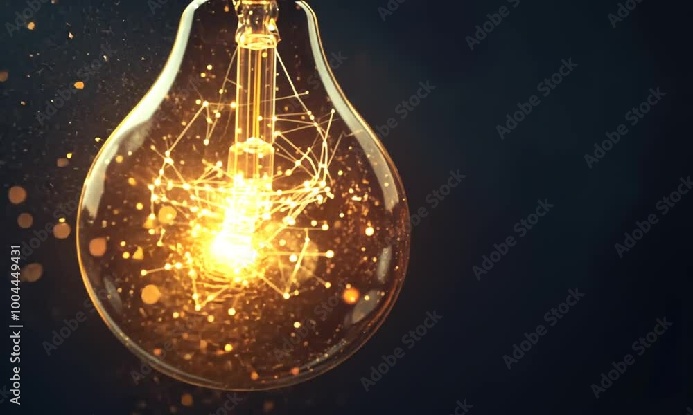 A glowing light bulb representing inspiration and new ideas A glowing light bulb representing inspiration and new ideas