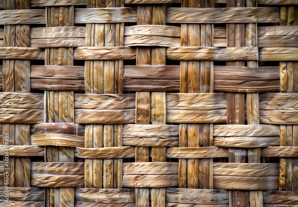 Close-Up of Natural Rattan Basket Weave Texture Close-Up of Natural Rattan Basket Weave Texture