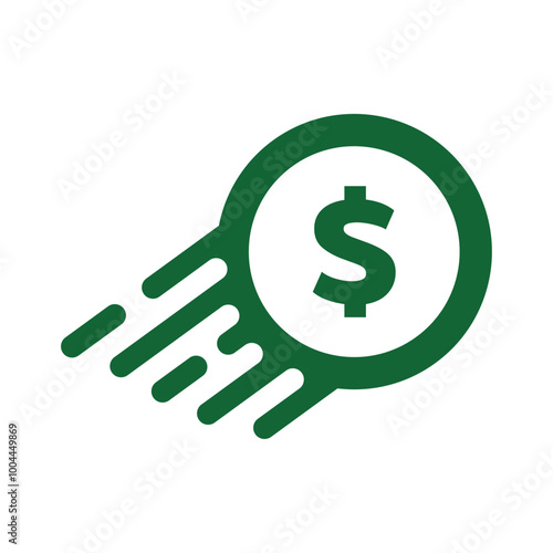 Fast coin money logo. Fast Cash logo.