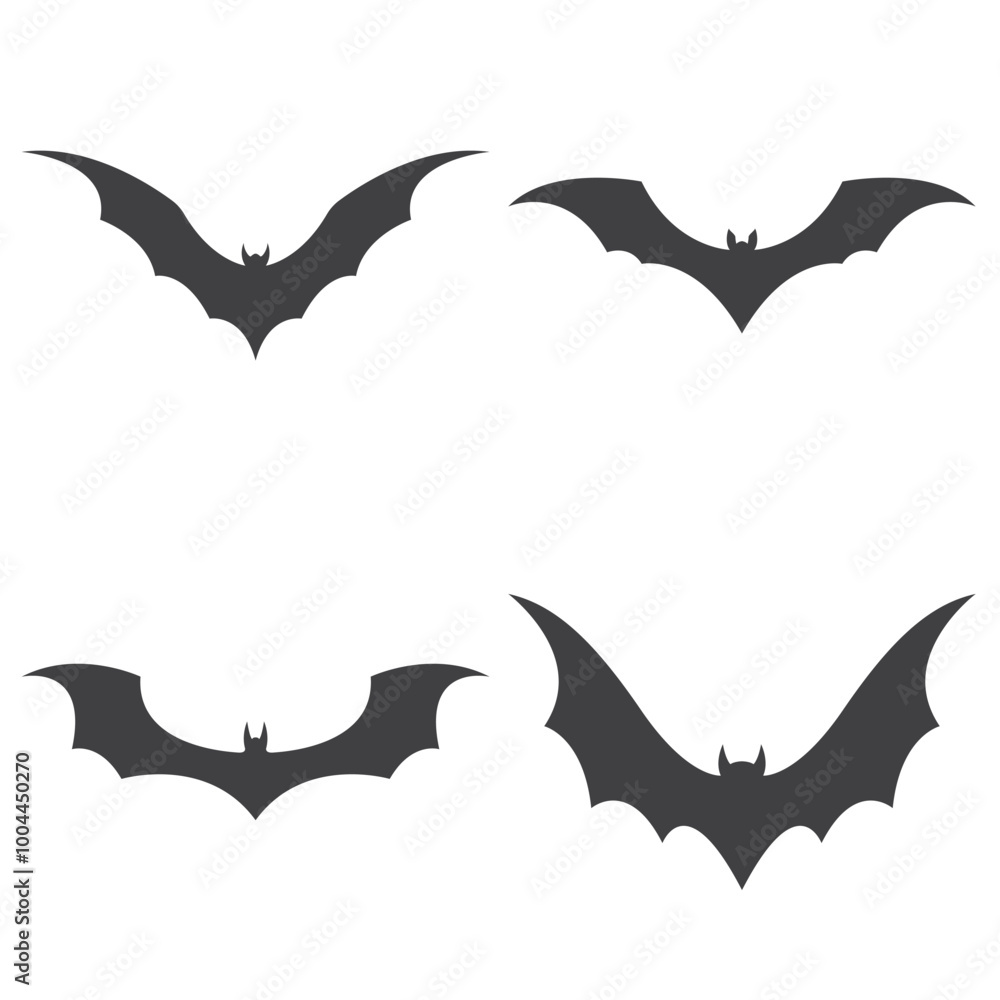 Naklejka premium bat logo open wing bat logo simple design