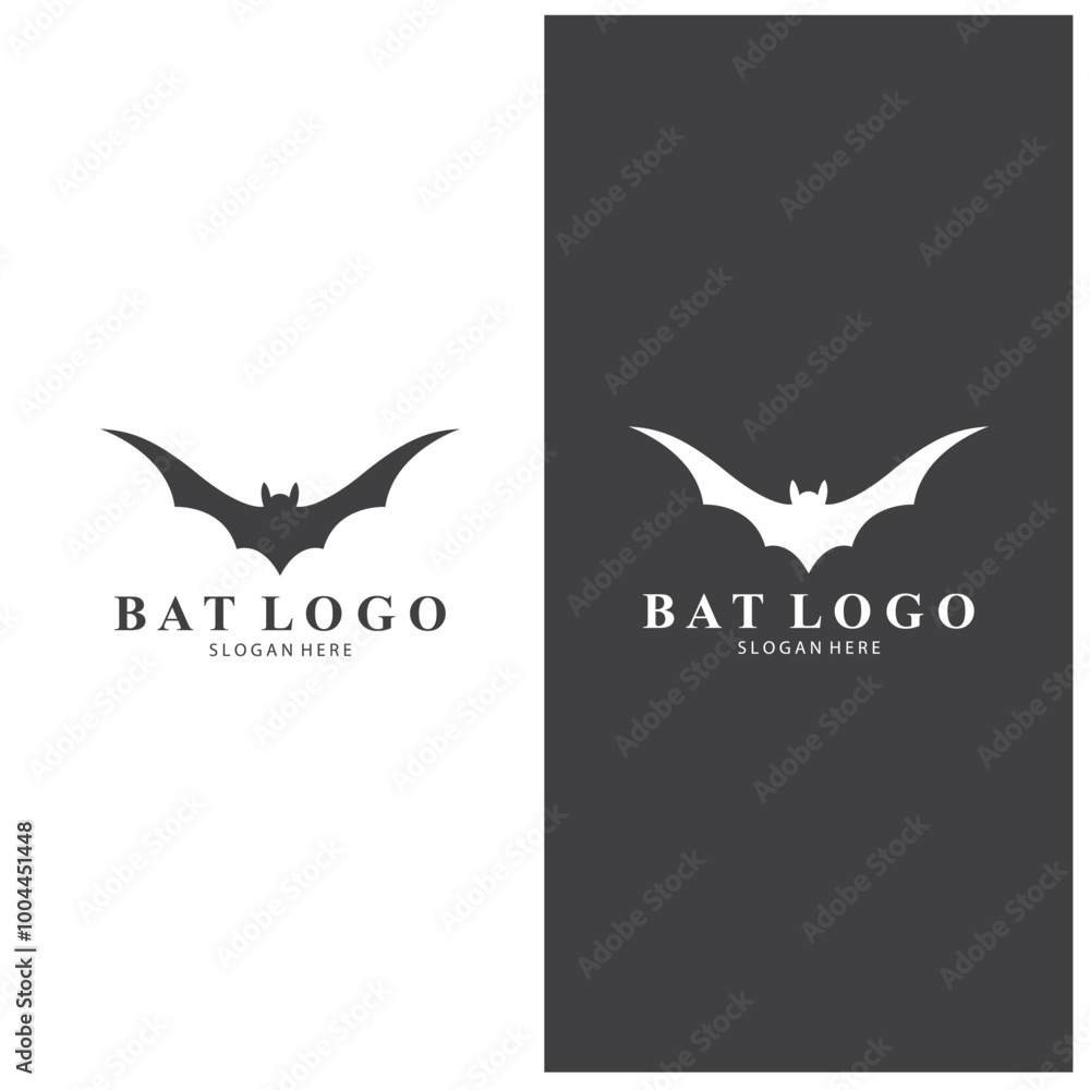 Naklejka premium bat logo open wing bat logo simple design