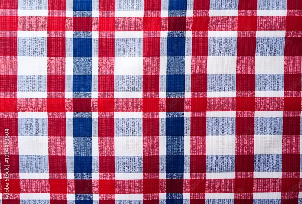 Red White Blue Plaid Fabric Texture Pattern Red White Blue Plaid Fabric Texture Pattern