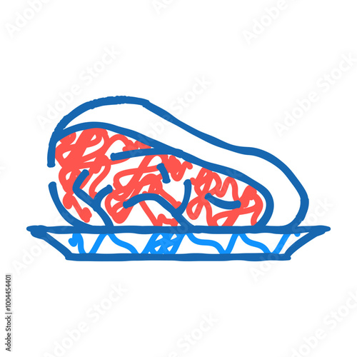 tenderloin meat doodle icon sketch vector. tenderloin meat sign. isolated symbol illustration