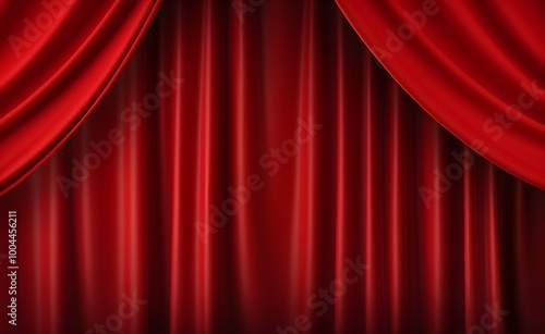 Red Velvet Curtain Theater Stage Background