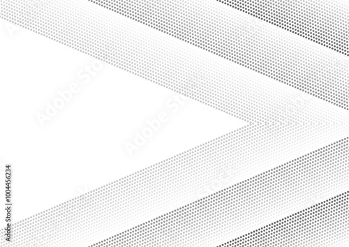 Abstract grey dotted arrows geometric tech background. Vector futuristic design