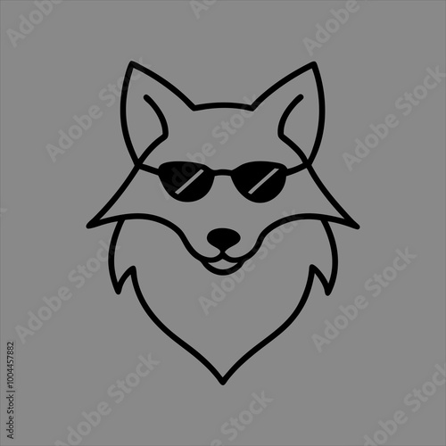 wolf head vector