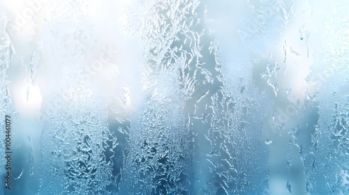 Ice frozen onto a windowm winter background texture