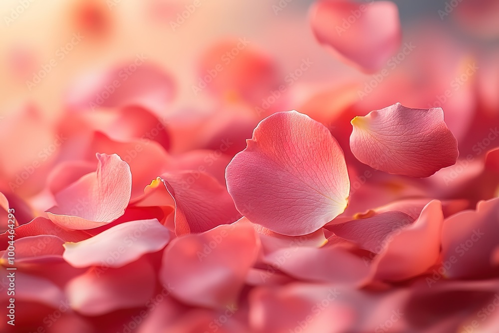 A close up of pink petals falling from a flower A close up of pink petals falling from a flower