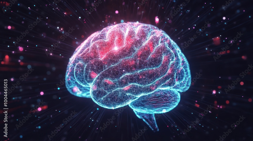 Digital Brain Illustration Digital Brain Illustration